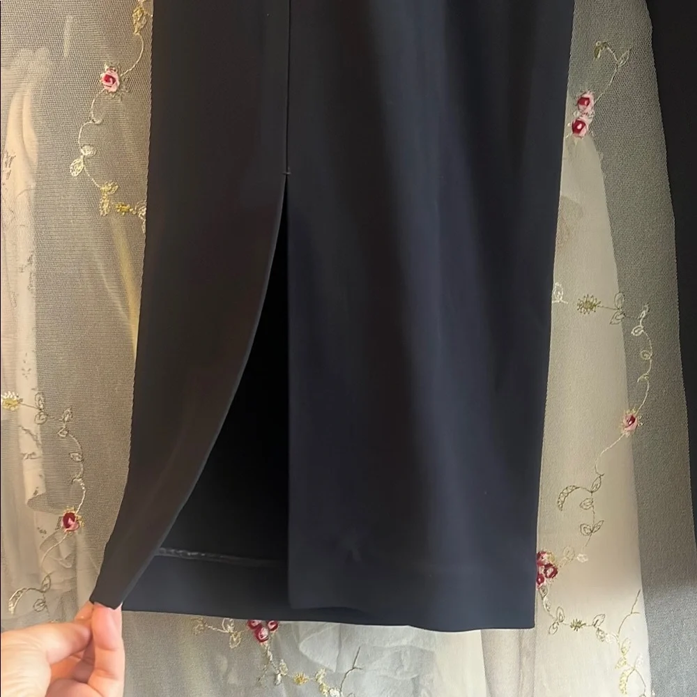 The Row Midnight Navy Black pant with ankle slit detail - Picture 2 of 5
